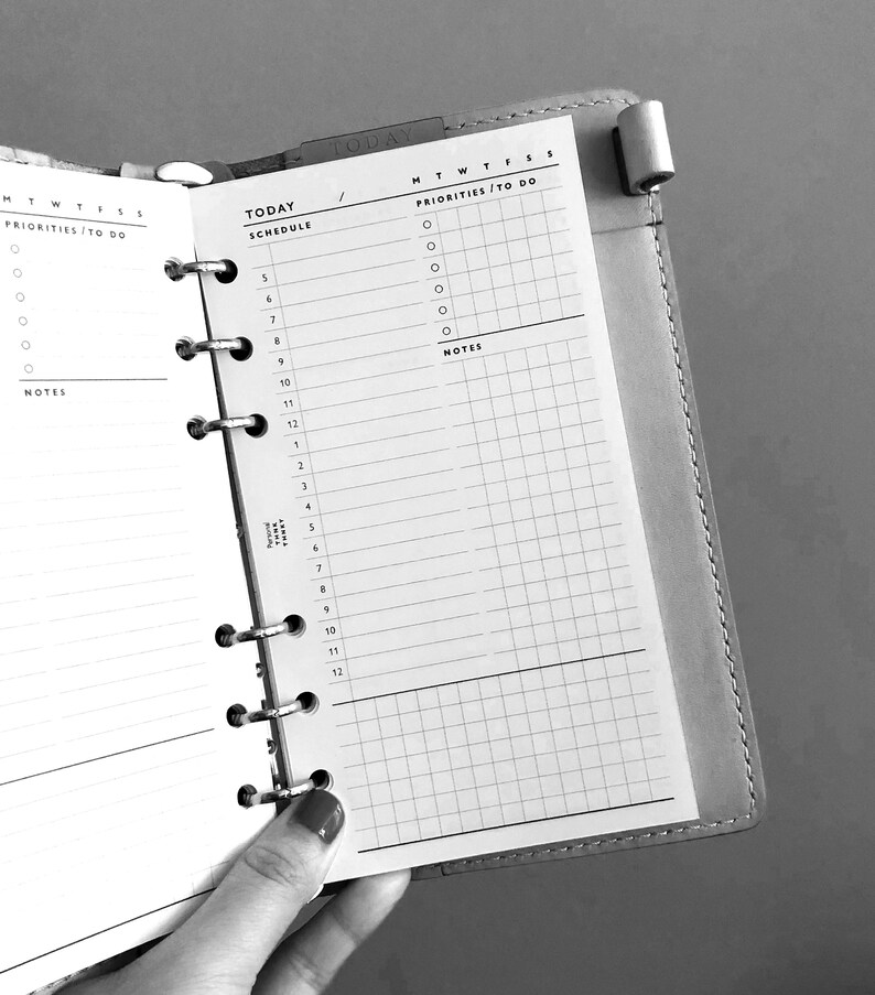 PERSONAL Size Daily Plan Printable Inserts / 2026 Planner / Agenda ...