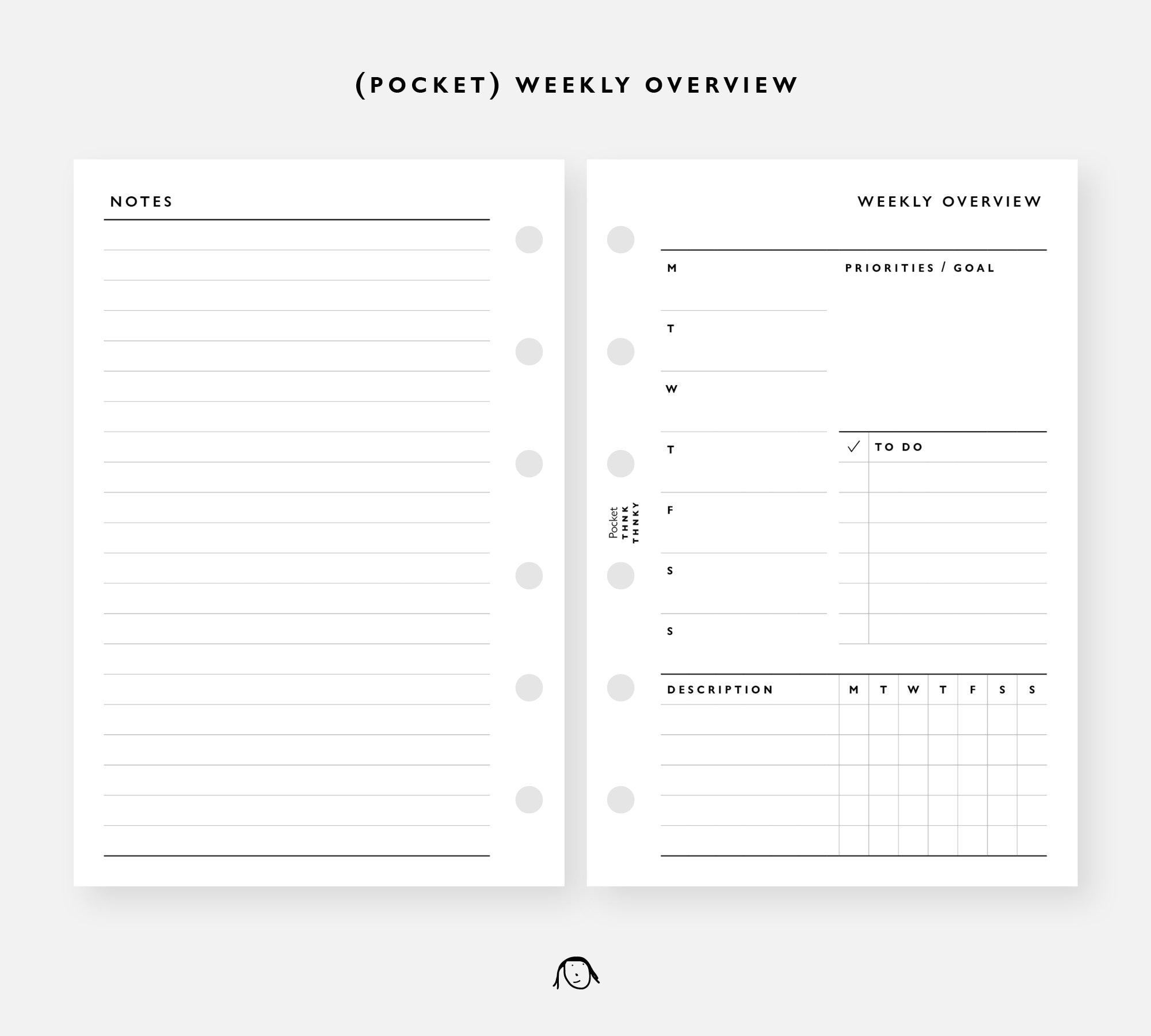 POCKET Size Printable Inserts Bundle 1 | Etsy