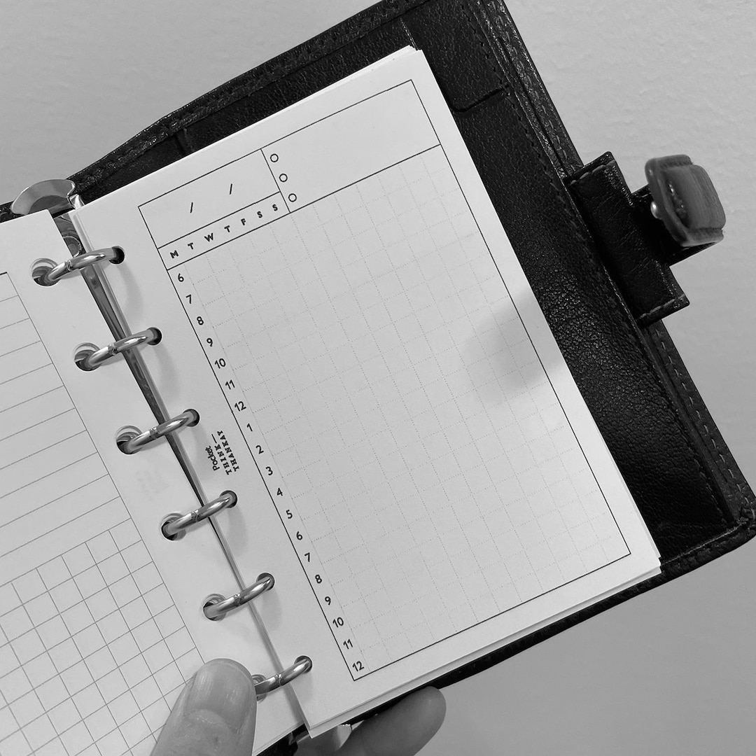 POCKET Size Daily Hobonichi Style Printable Inserts / Agenda Printable ...