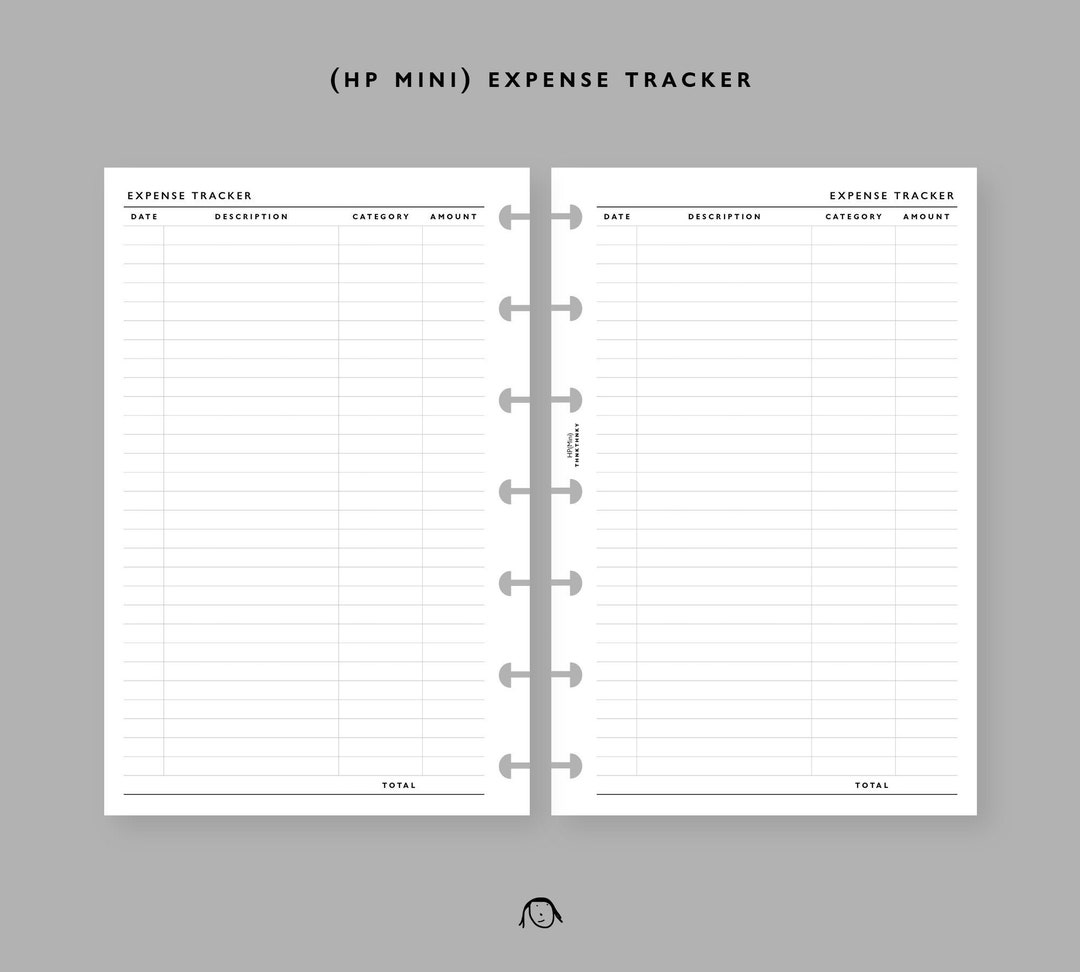 HP Mini Size Expense Tracker Printable Inserts - Etsy