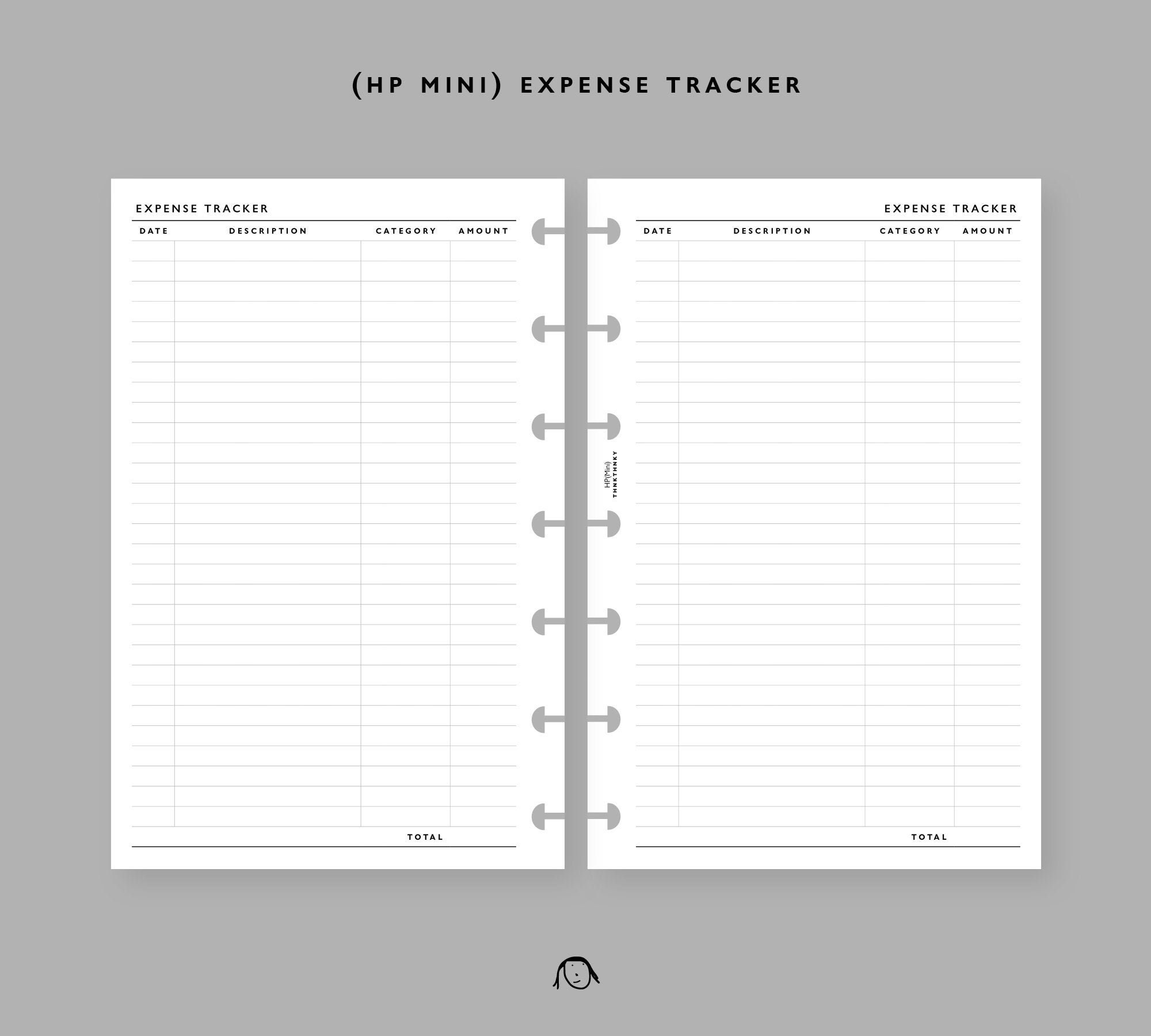 HP Mini Size Expense Tracker Printable Inserts - Etsy