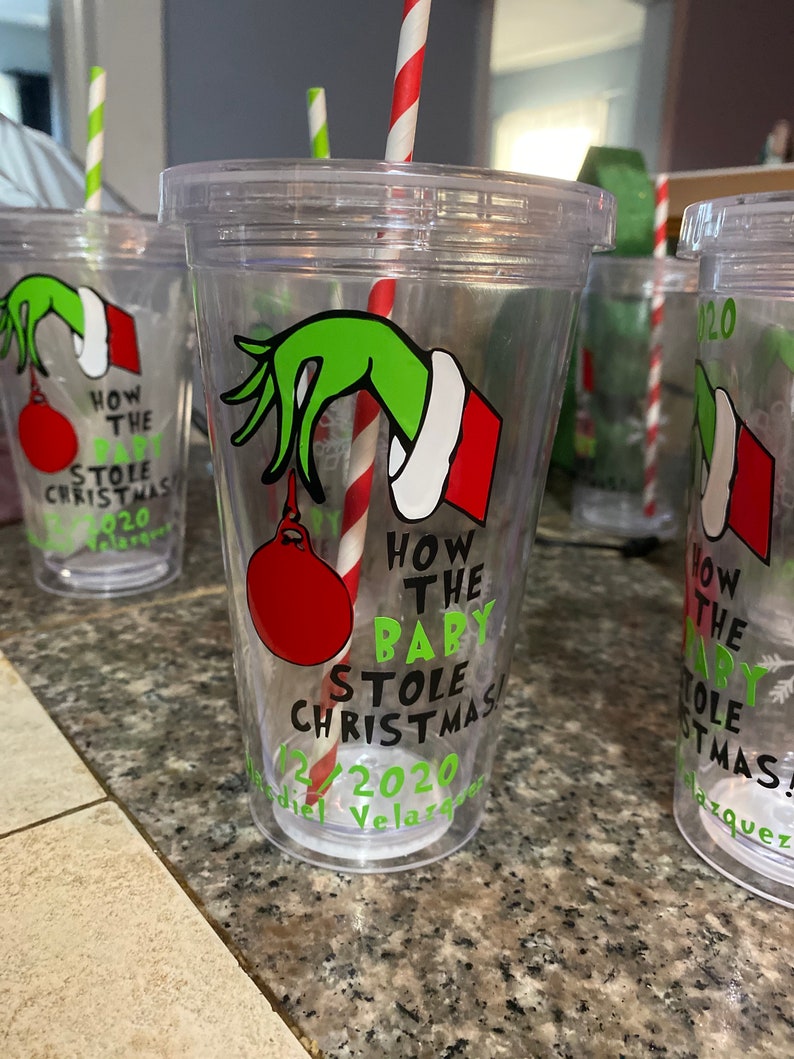 The grinch baby shower favors
