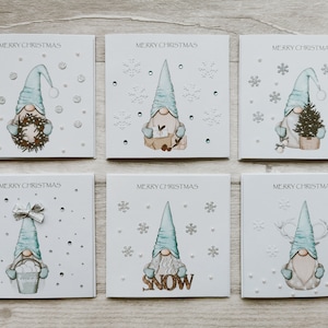 Wichtelkarten, skandinavische Weihnachtskarten, Packung mit skandinavischen Wichtelkarten, Set mit kleinen Mini-Weihnachtskarten