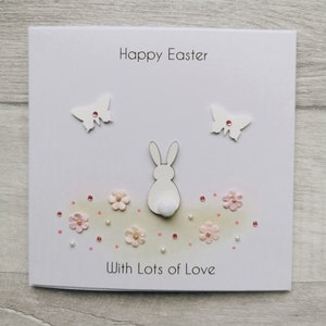 Happy Easter Card, Handmade Easter Card, Easter Bunny Card, Elegant Minimalistic Cards, Blank Easter Card, Easter Cards