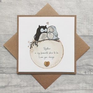Carte d'anniversaire personnalisée, carte de Saint-Valentin, jolie carte d'anniversaire de mariage, carte mari femme, carte romantique, carte petit ami petite amie