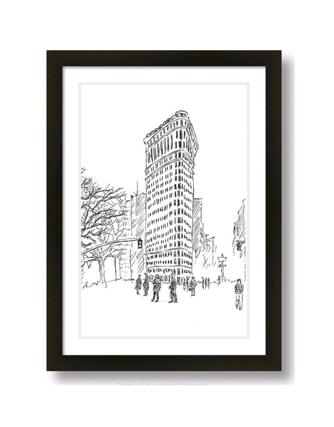 Flatiron Building NYC New York City | Art Print | Hand Drawing ...