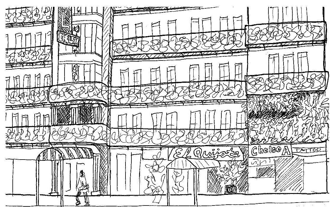 Chelsea Hotel NYC New York City Art Print Hand Drawing - Etsy