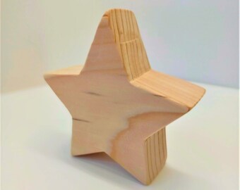 Christmas Star - Handmade Unfinished Wood