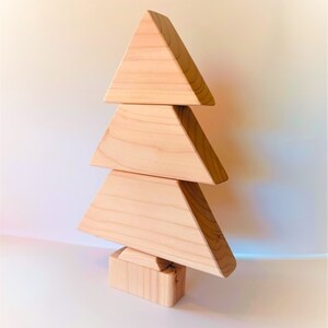 Christmas Tree Blocks - Handmade Unfinished Wood
