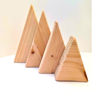 Triangle Christmas Trees - Handmade Unfinished Wood