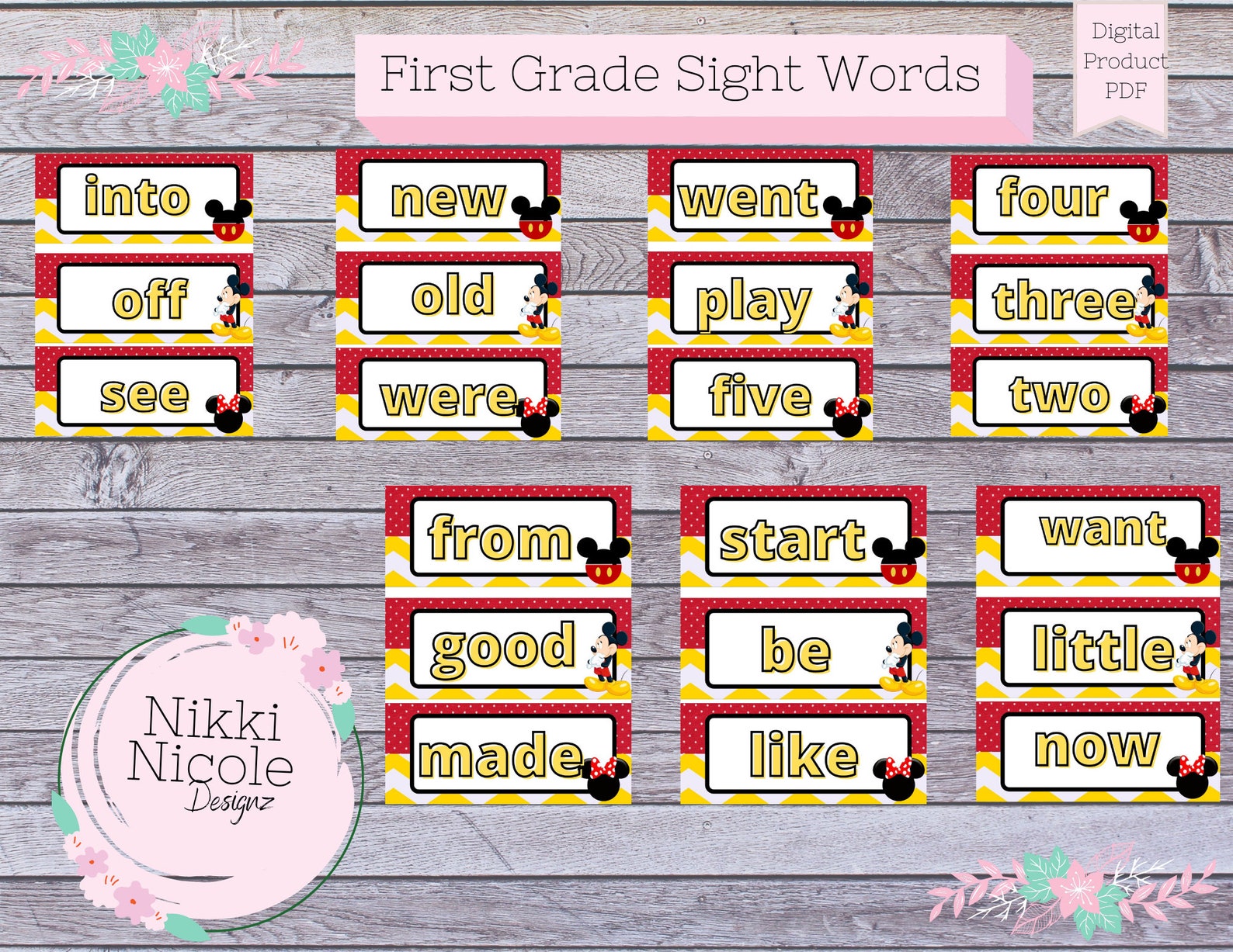 1st Grade Printable Disney