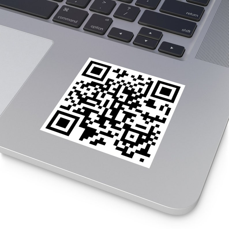 Customized QR Code Sticker Personalized QR Vinyl Sticker Etsy