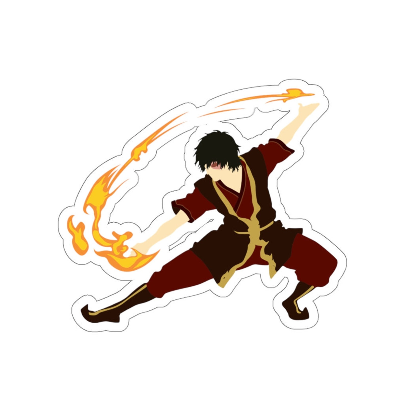 Avatar Zuko Sticker The Last Air Bender Inspired Anime Etsy