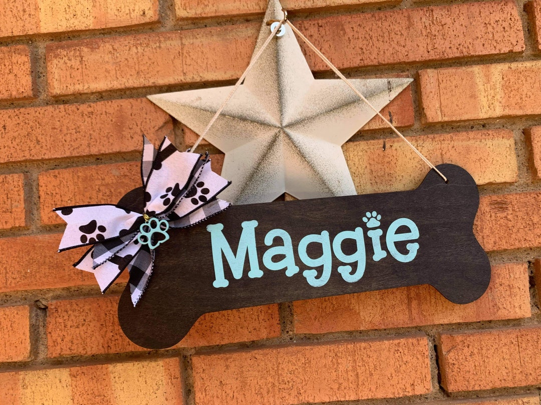 Personalized Dog Bone Wall Decor Etsy