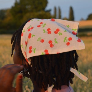 cherry print bandana