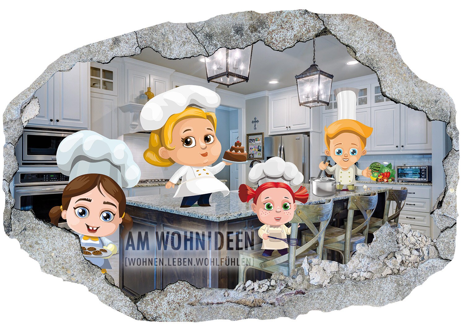 Agujero en la pared 140 x 100 cm Ilusión 3D Vista en la | Etsy