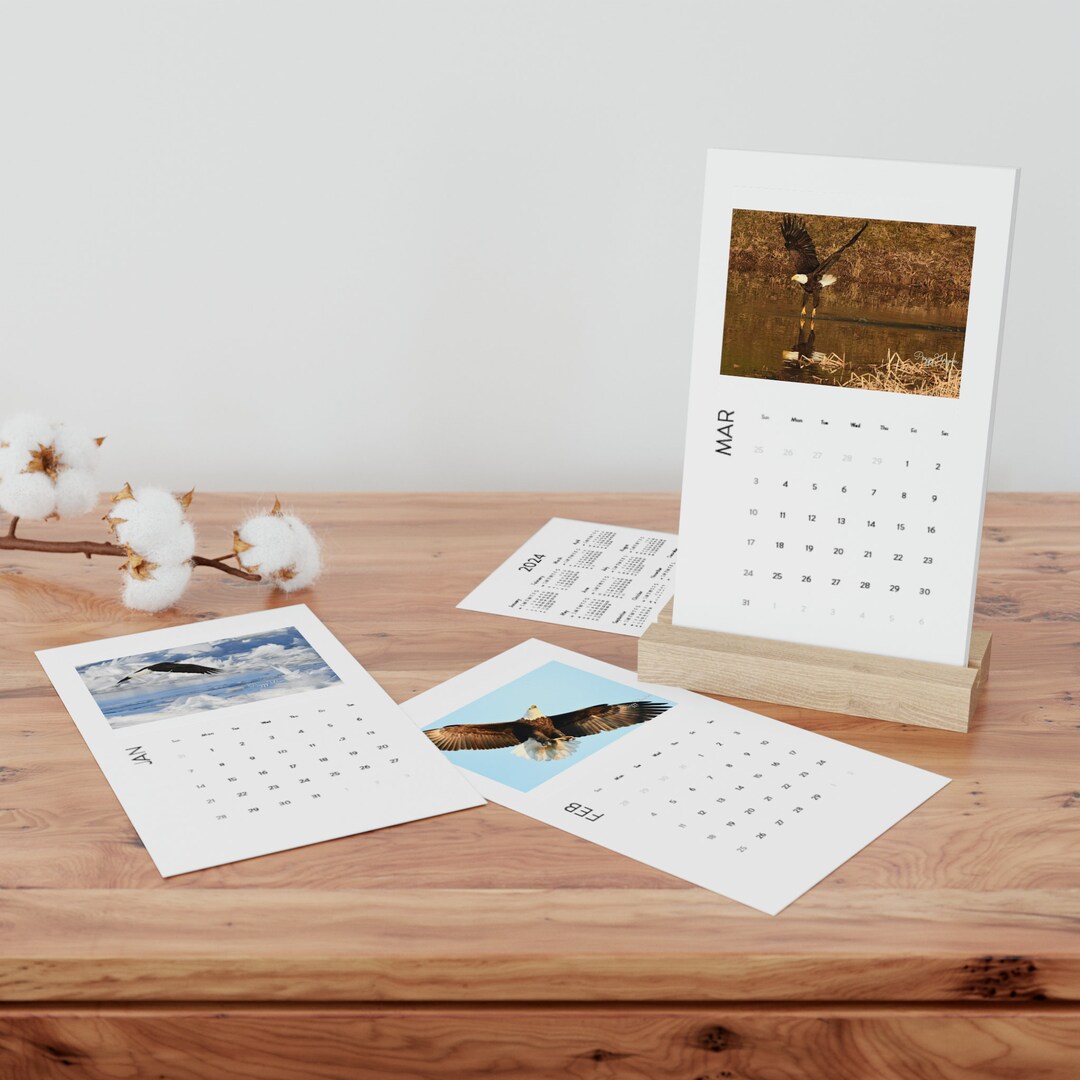 Vertical Eagle Desk Calendar 2024 Etsy