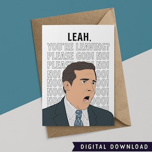 KAUFEN 1 ERHALTEN 1 GRATIS! Lustige Karte zum Abschied – Michael Scott – Lustige Karte zum Abschied – Geschenk zum Geburtstag