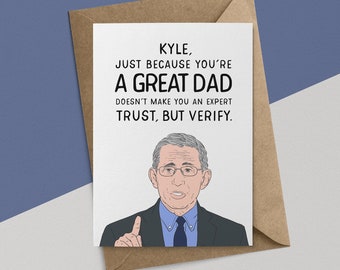 BUY 1 GET 1 FREE! Father’s Day Card – Instant Download – Dr. Fauci Gift – Funny Greeting Card – Happy Dad Day – Greeting Cards –Card for Dad