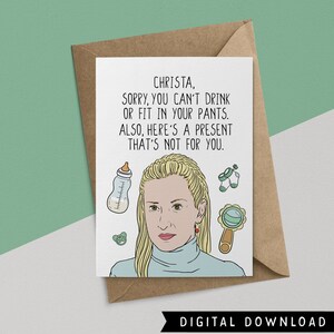 ACHETEZ-EN 1 OBTENEZ-EN 1 GRATUITEMENT ! Carte imprimable Baby Shower - téléchargement immédiat - le cadeau de bureau - carte de bébé drôle - carte de nouveau-né heureux - cartes de voeux