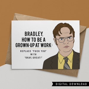 KAUFEN 1 ERHALTEN 1 GRATIS! Lustige Karte zum Schulabschluss – Sofortiger Download – Druckbare Karte – Lustige Karte – Dwight Schrute Karte – Karte zum Abschluss