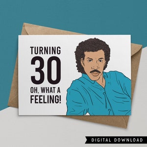 COMPRE 1 LEVE 1 DE GRAÇA! Cartão de aniversário para impressão - Download instantâneo - Presente de Lionel Richie - Cartão de aniversário engraçado - Cartão de Lionel Richie