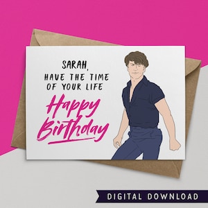 PAGHI 1 PRENDI 1 GRATIS! Biglietto di compleanno stampabile - Download istantaneo - Regalo Patrick Swayze - Biglietto di compleanno divertente - Biglietto di buon compleanno - Biglietti d'auguri