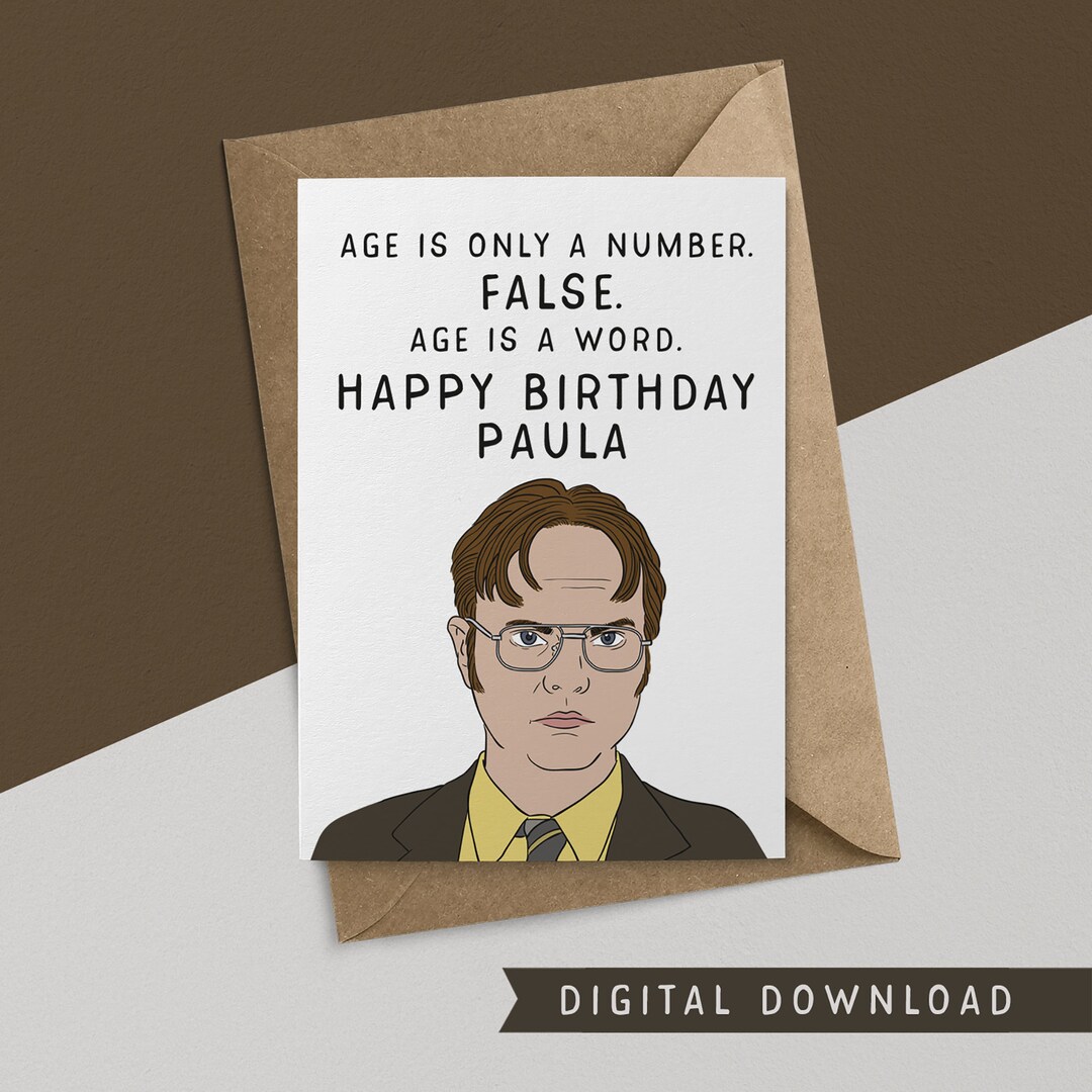 BUY 1 GET 1 FREE! Printable Birthday Card - Instant Download - Dwight ...
