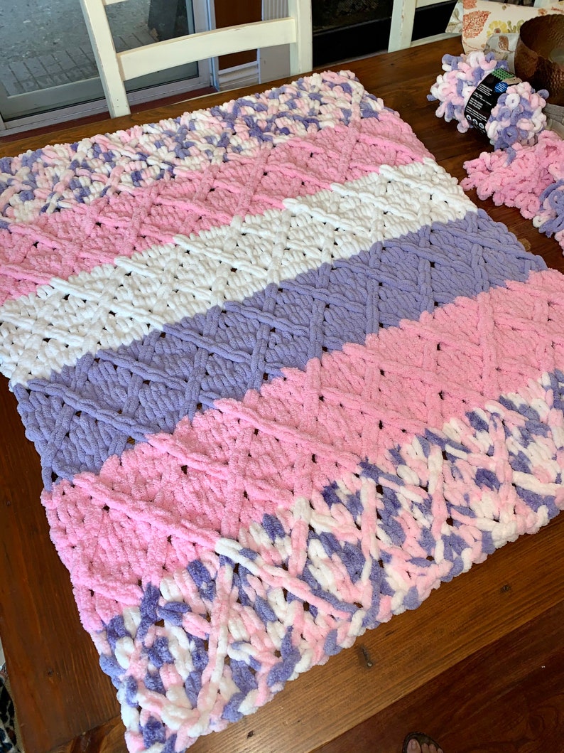 Hand Crocheted Baby Blankets Custom Made Handknitted Loop Etsy