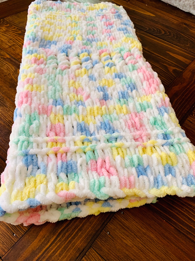 Hand Crocheted Baby Blankets Custom Made Handknitted Loop Etsy