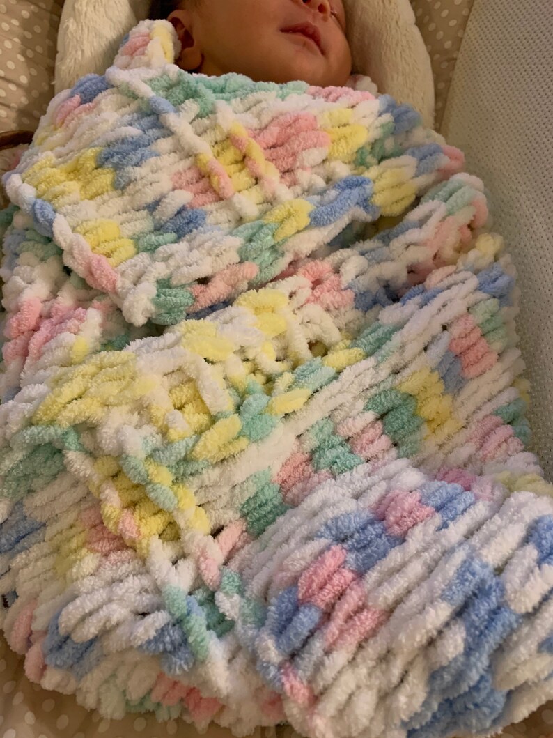Hand Crocheted Baby Blankets Custom Made Handknitted Loop Etsy