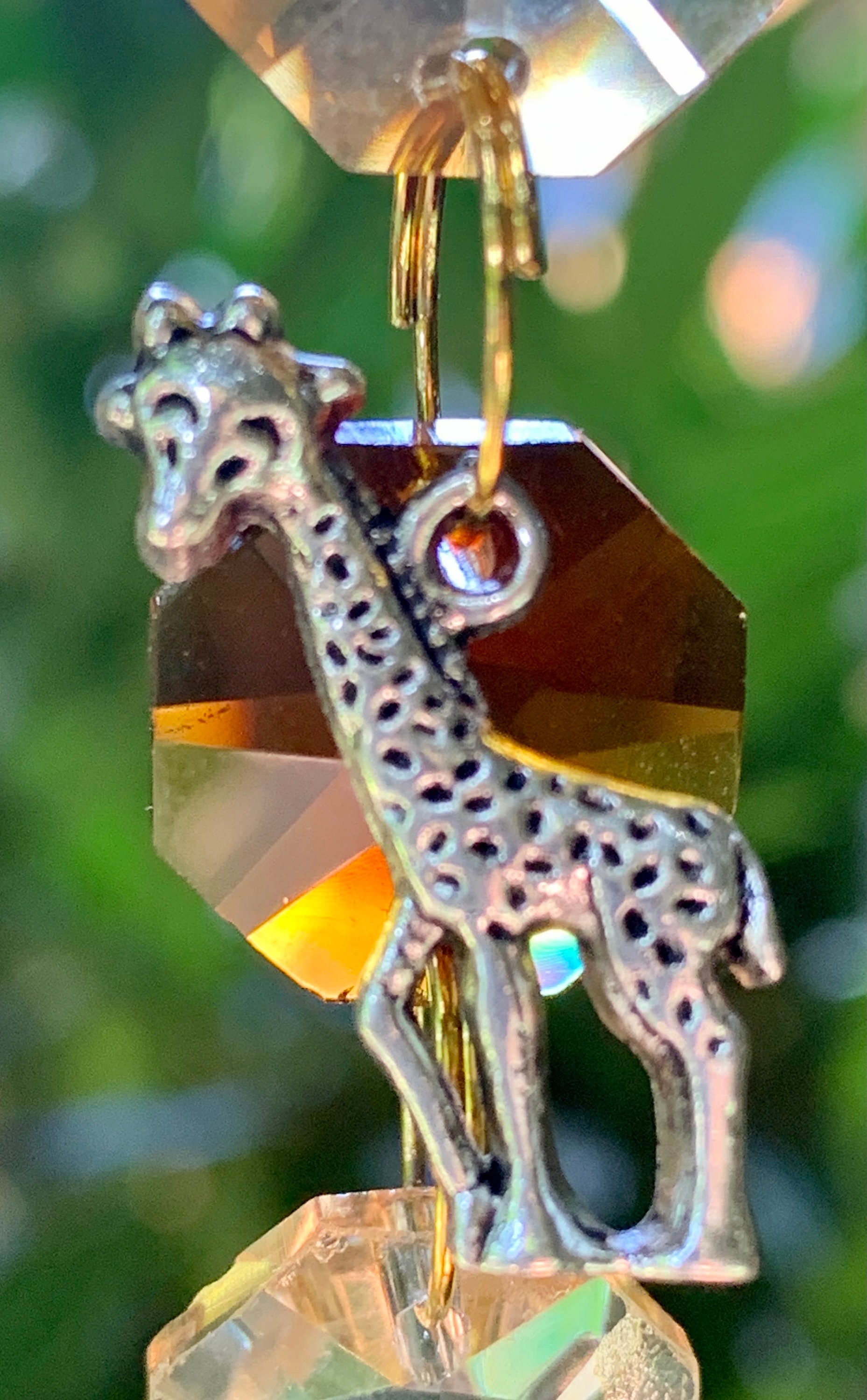 Cute giraffe themed crystal glass suncatcher Etsy