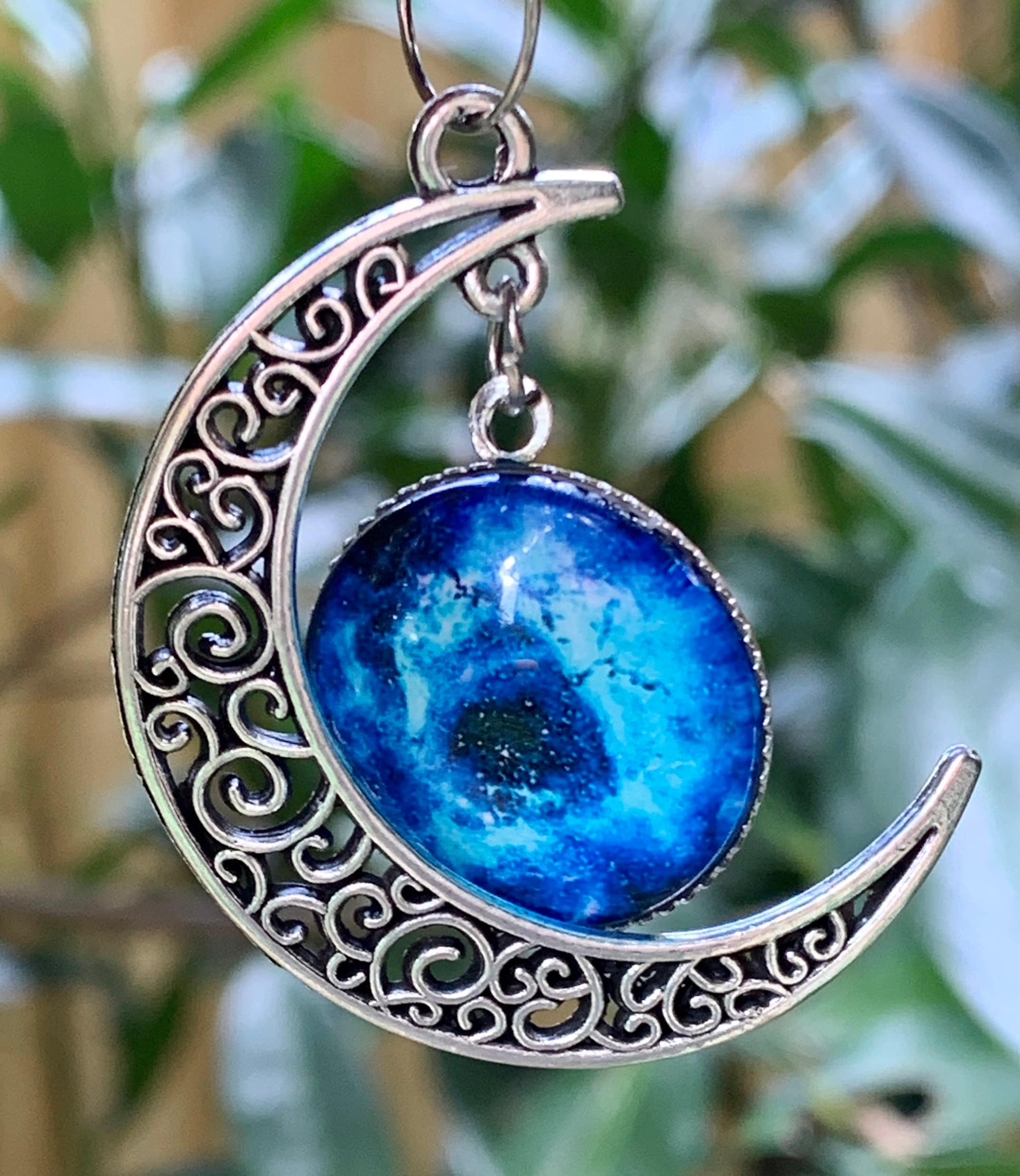Moon and Stars theme crystal glass suncatcher | Etsy