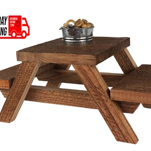 Squirrel Picnic Table - Squirrel Feeder - Chipmunk Feeder - Bird Feeder