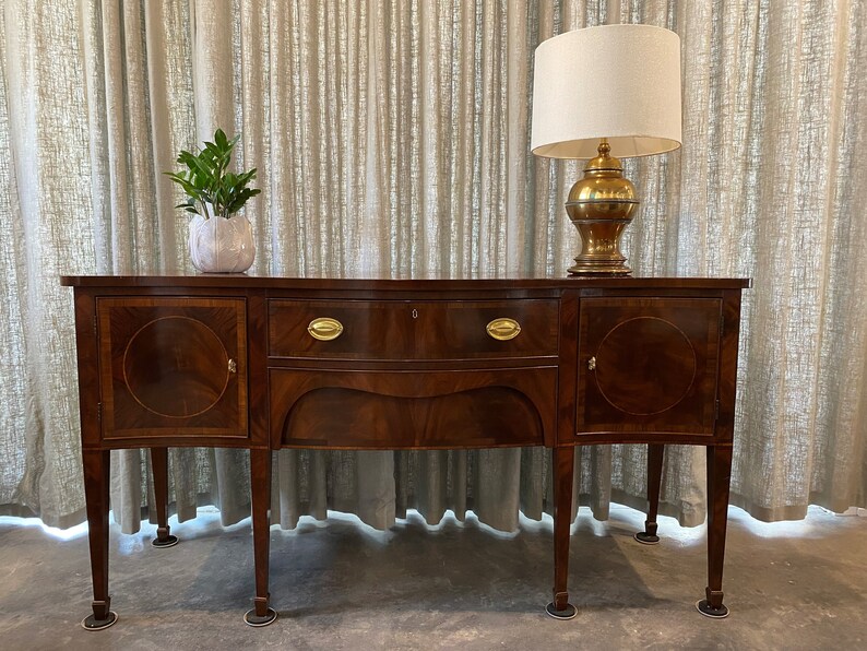 Antique Victorian Hepplewhite Buffet Etsy