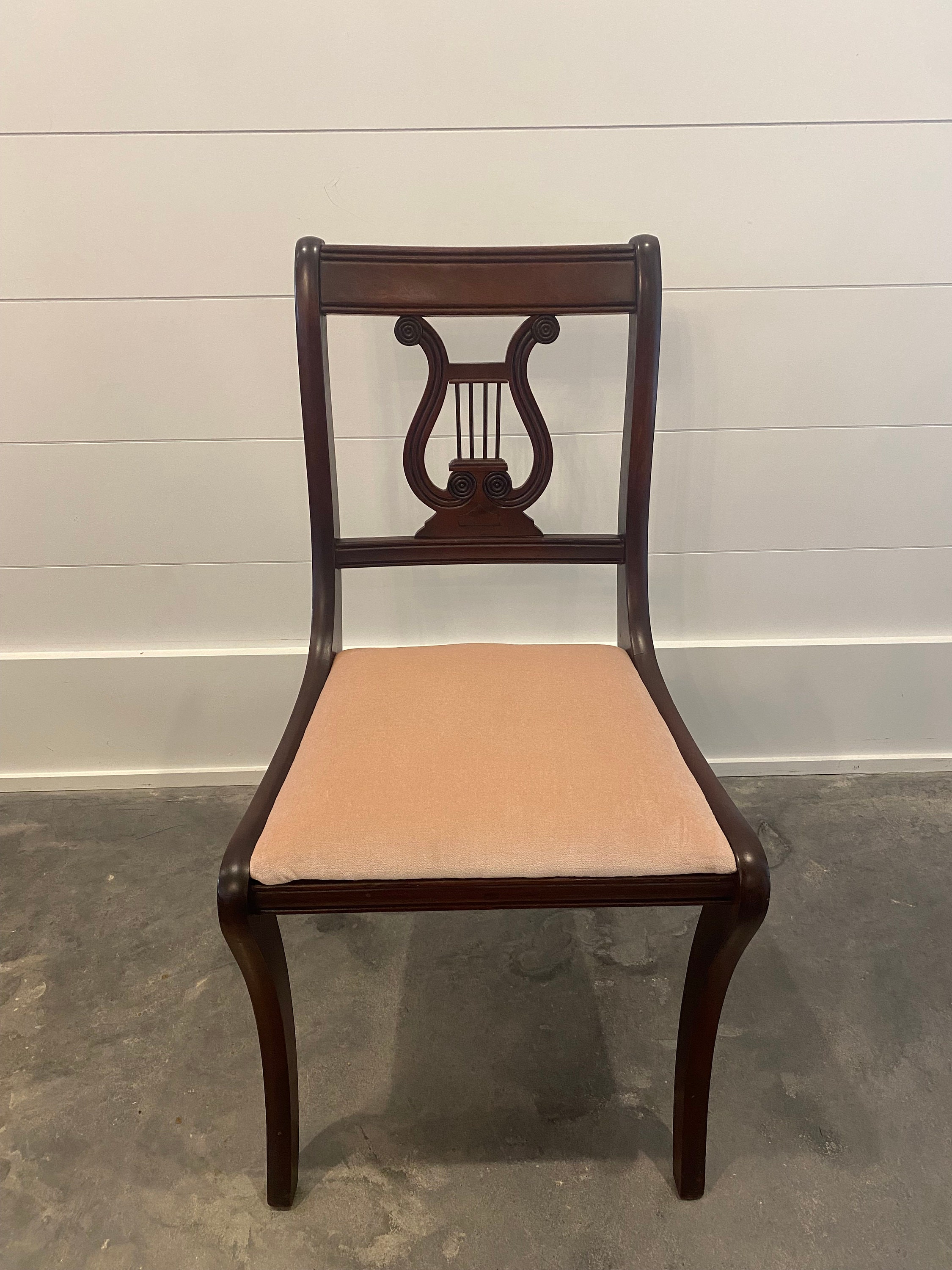 Mahogany Duncan Phyfe Dining Room Set. Six Chairs and Drop Leaf