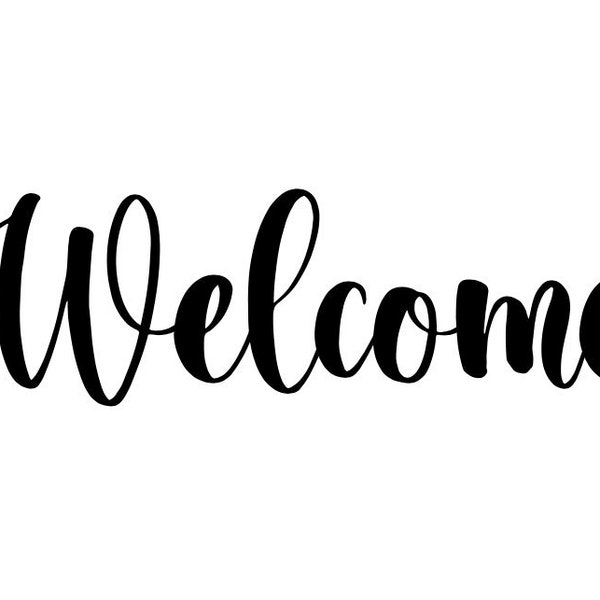 Cursive "Welcome" Vinyl Decal