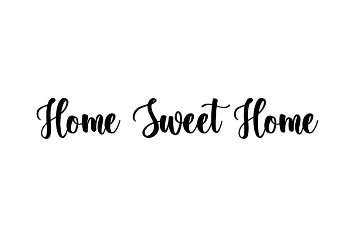 Cursive Home Sweet Home Vinyl Decal horizontal - Etsy UK