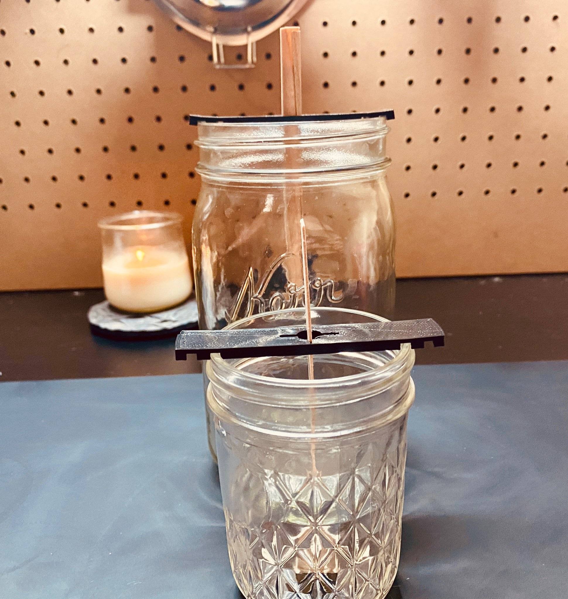 Mason Jar wood Wick Holder universal size Etsy