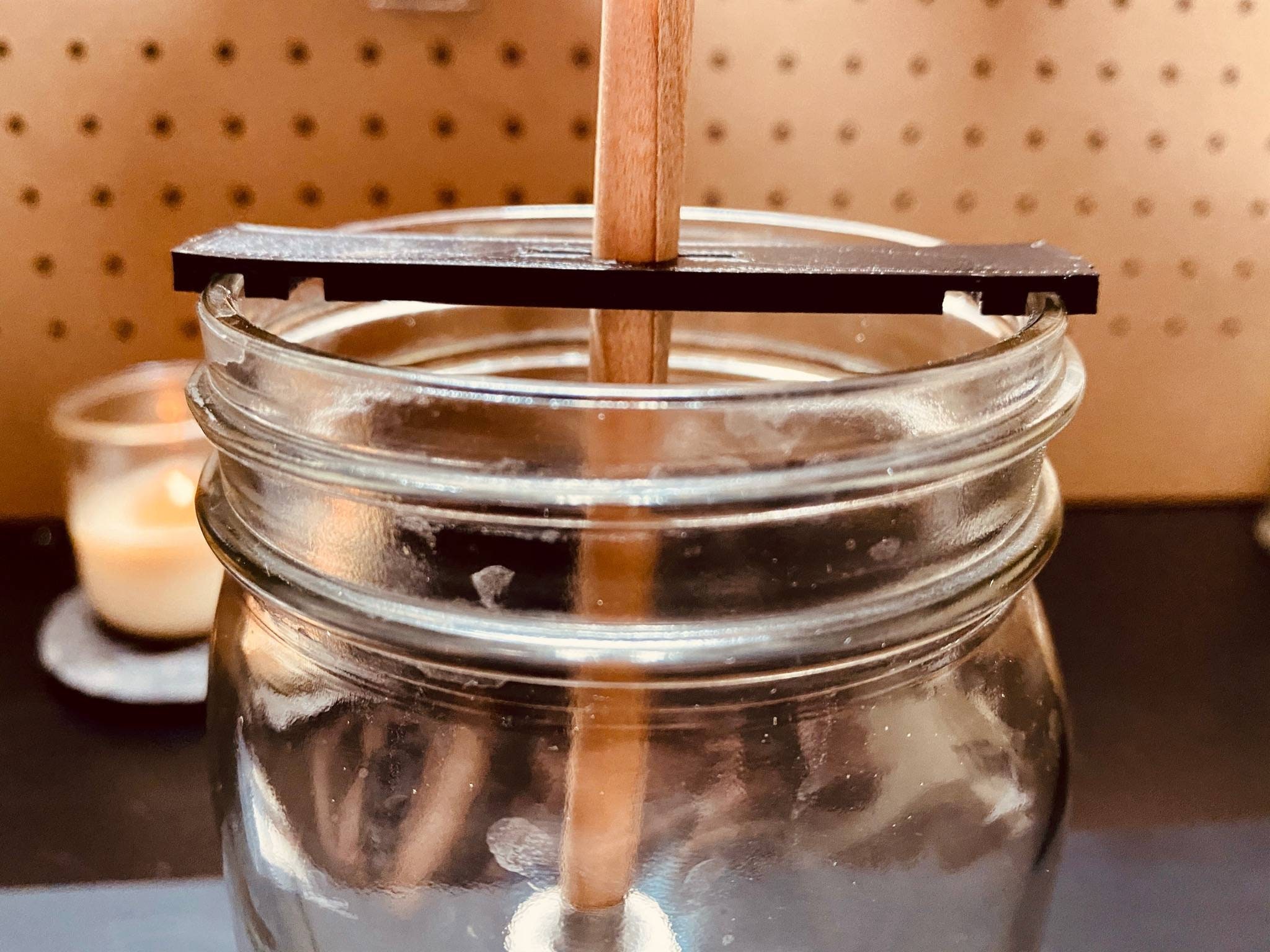 Mason Jar wood Wick Holder universal size Etsy