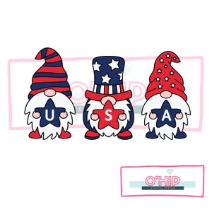 4th of July gnomes png sublimation design download, 4th of July png, Independence Day png, America&#39;s gnomes png, Usa Gnomes Png Sublimation