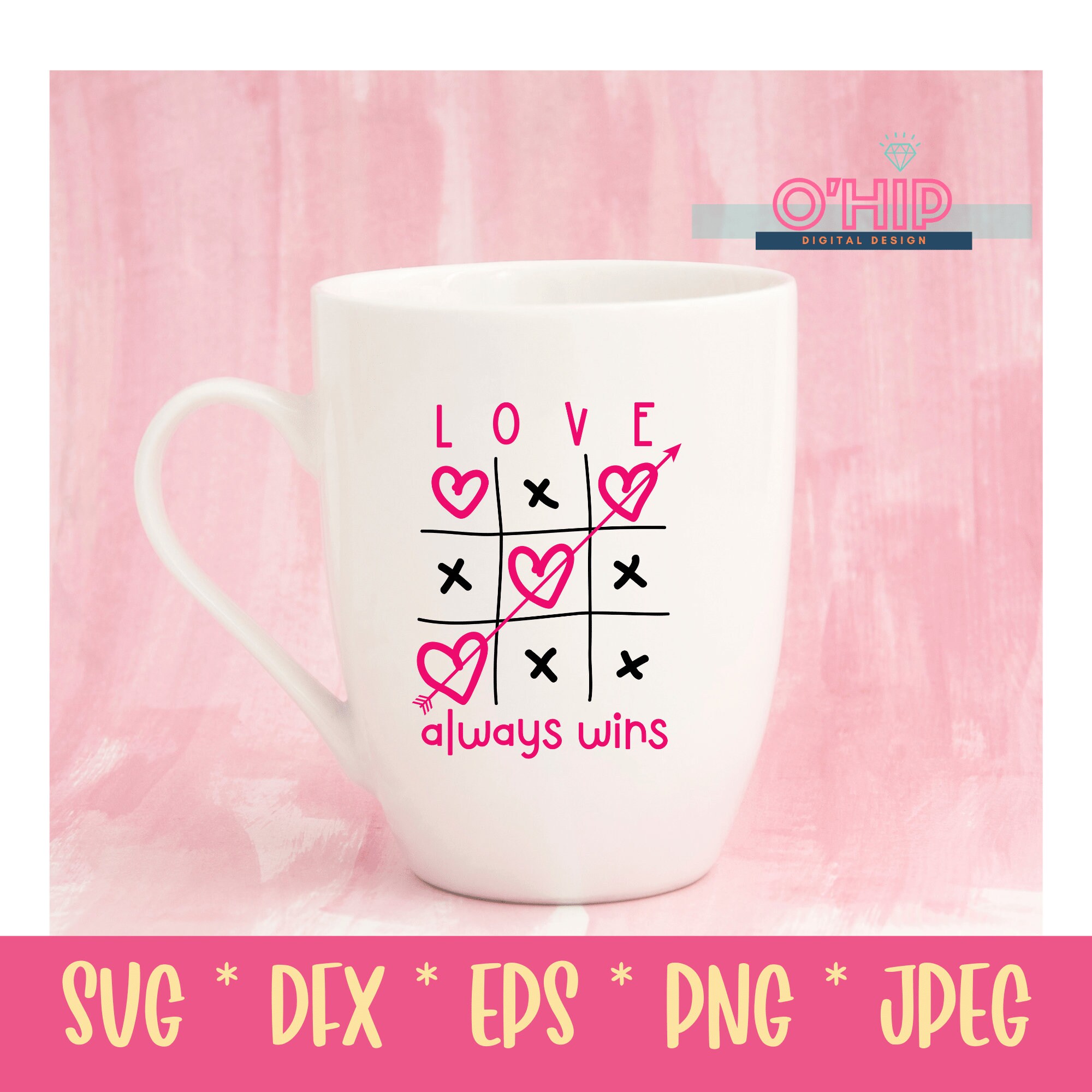Love Always Wins SVG | Tic Tac Toe SVG | Valentine’s Tic Tac Toe SVG ...