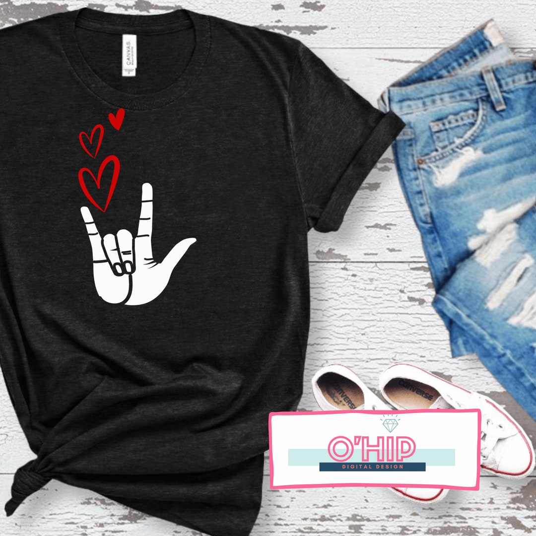 I Love You Hand Sign Svg, ASL, Sign Language Svg. Vector Cut File ...