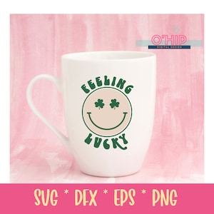 Feeling Lucky Boho Smiley St Patrick SVG