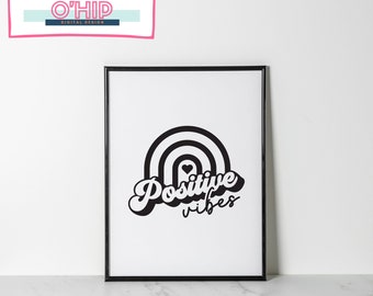 Positive Vibes SVG, Inspirational svg, Motivational svg, happiness svg, Quotes shirt svg, png, dfx, Cricut cut file.