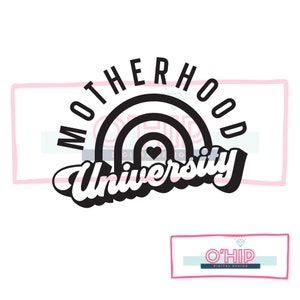 Motherhood University svg, Gift for mom SVG, mother&#39;s day Quotes shirt svg, png, dfx, Cricut cut file.