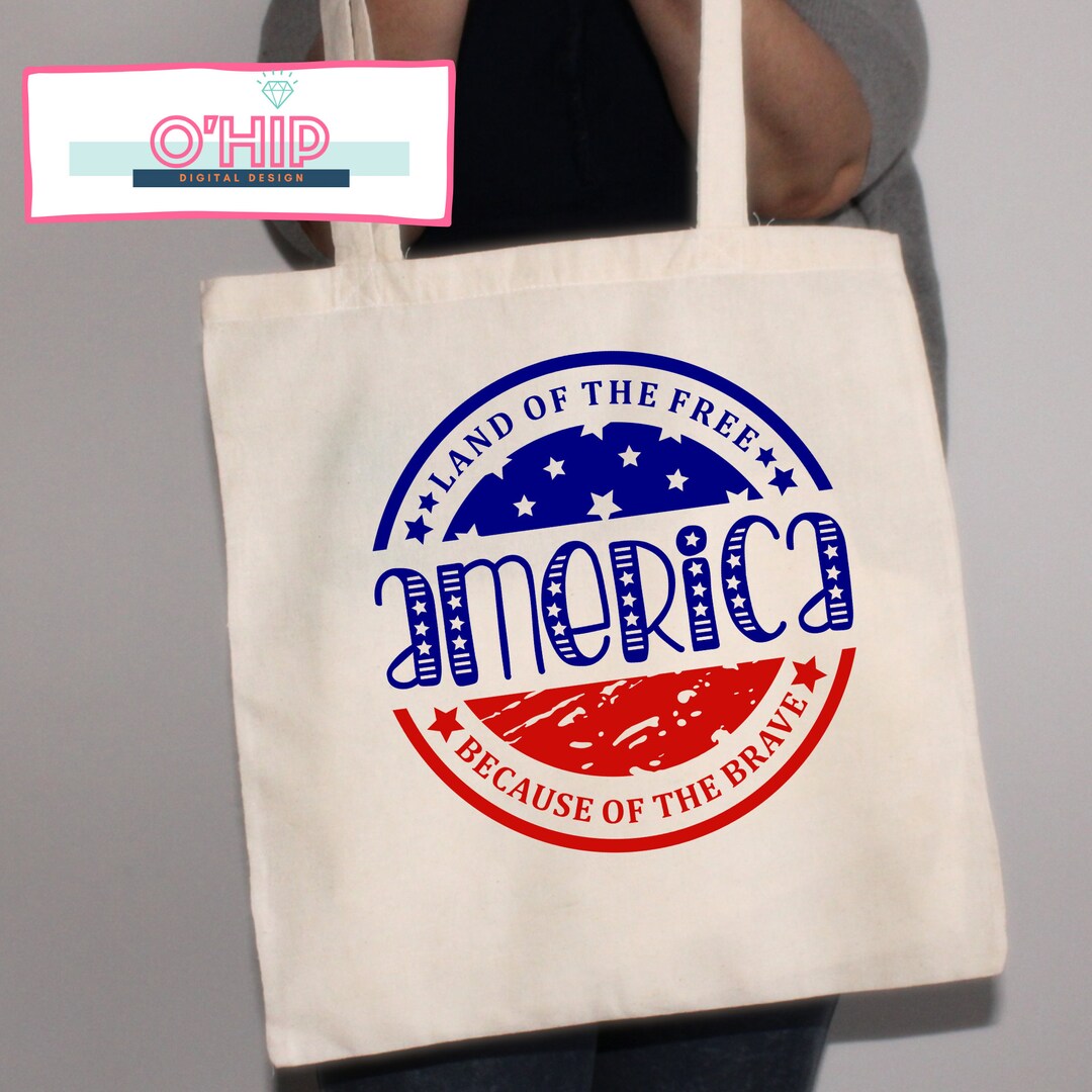 America SVG PNG, Land of the Free Because of the Brave Svg, 4th of July ...