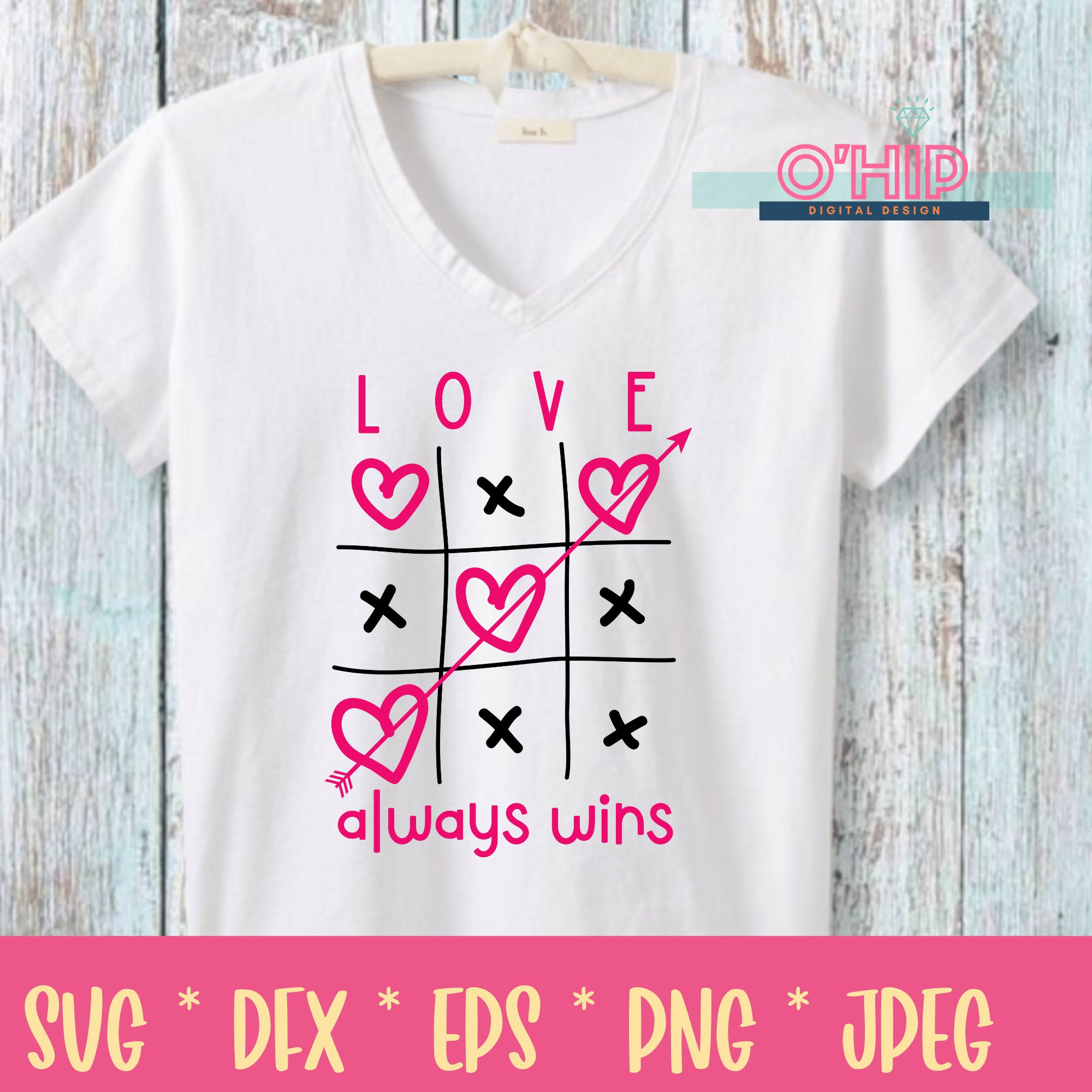 Love Always Wins SVG | Tic Tac Toe SVG | Valentine’s Tic Tac Toe SVG ...