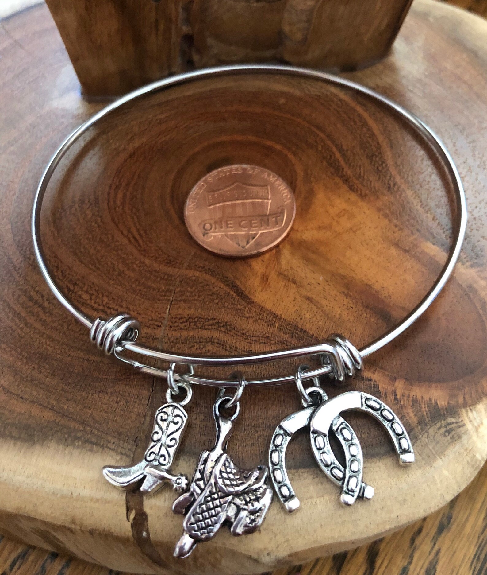 Western Charm Bracelet/Cowgirl Bracelet/Horse Lovers Bracelet Etsy
