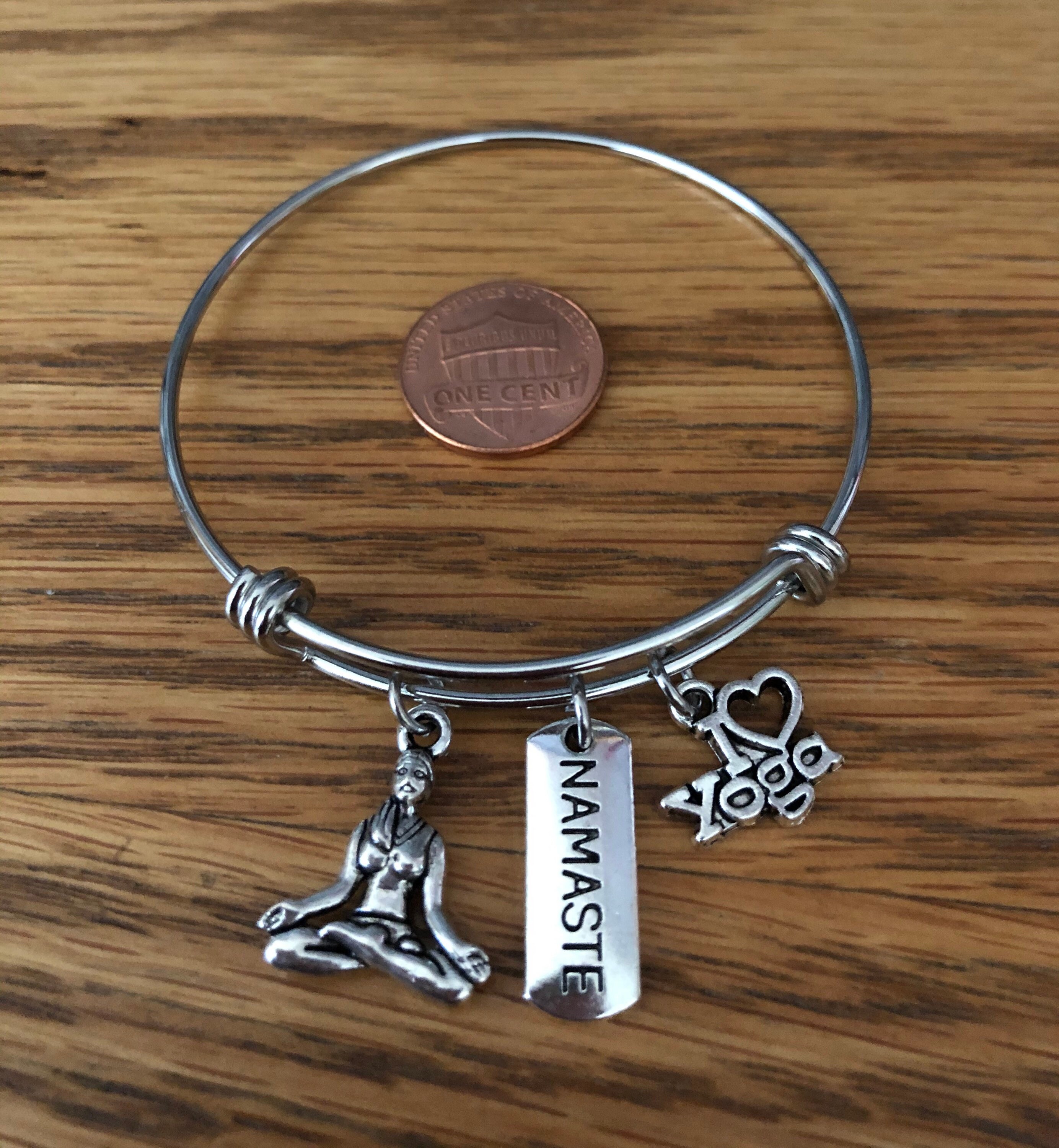 Yoga Lovers Charm Bracelet/Yoga Bracelet Etsy